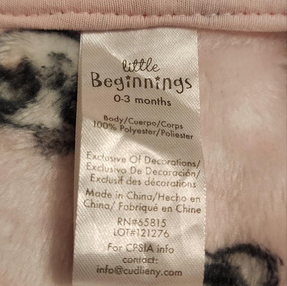 Little Beginnings Panda Sleeper for Baby Girl - Picture 3 of 4